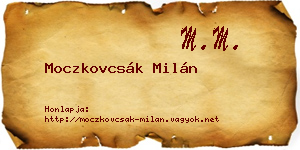 Moczkovcsák Milán névjegykártya
